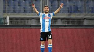 <p>Dries Mertens feiert sein 100. Tor in der Serie A.</p>