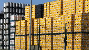 <p>Bierlager von AB Inbev in Jumet.</p>
