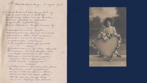 <p>Die erste Muttertagskarte und das erste Muttertagsgedicht aus dem Jahr 1913.</p>
