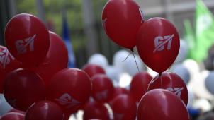 <p>Protest gegen Rente mit 67.</p>