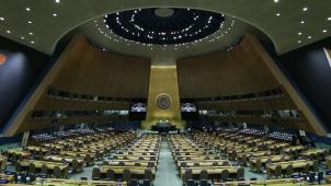 <p>Die Aula des Hauptquartiers der Vereinten Nationen in New York wird sich im Laufe der Woche füllen.</p>