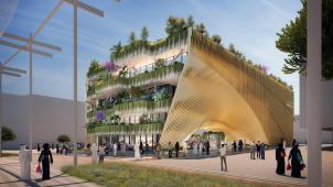 <p>Grafische Darstellung des belgischen Pavillons in Dubai.</p>
