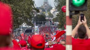 <p>Durch Brüssel zog am Freitag ein Protestmarsch, der von der FGTB initiiert wurde.</p>