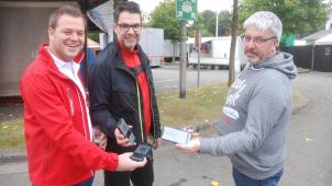 <p>Die Verantwortlichen des KFC Olympia Recht (v.l. Präsident Tobias Halmes, Sekretär Torsten Bielen und Marc Rauw) konnten am Montag ein durchweg positives Fazit der ersten “Covid-Safe-Kirmes“ in Recht ziehen.</p>