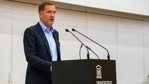 <p>Paul Magnette statte am Dienstag der Uni Gent einen Besuch ab.</p>