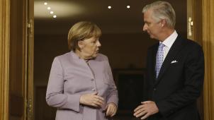 <p>Ein Schnappschuss aus dem Jahr 2017: König Philippe und Angela Merkel sind sich in den letzten Jahren immer wieder einmal begegnet.</p>
