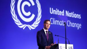 <p>Premier De Croo rief bei der Welklimakonferenz zum sofortigen Handeln auf.</p>