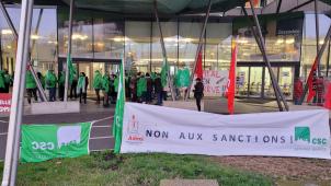 <p>Das Krankenhauspersonal machte am Donnerstag mobil.</p>