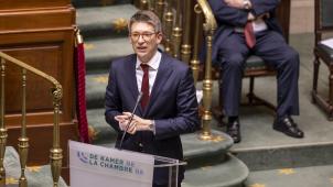 <p>Arbeits- und Wirtschaftsminister Pierre-Yves Dermagne im Kammerplenum.</p>