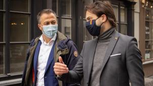 <p>Liberalenchefs Egbert Lachaert (l.) und Georges-Louis Bouchez.</p>