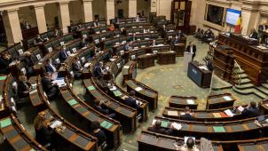 <p>Blick in den Plenarsaal der Abgeordnetenkammer.</p>