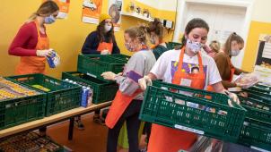 <p>Die Studenten haben wieder alle Hände voll zu tun.</p>
