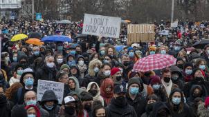 <p>In Brüssel fand am Sonntag eine Demo der Kulturschaffenden gegen die Beschlüsse des Konzertierungsausschusses statt.</p>