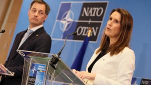 <p>De Croo und Wilmés bildeten auf dem internationalen Parkett ein bewährtes Tandem.</p>