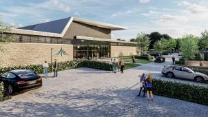 <p>Computergrafik vom künftigen Kompetenzzentrum für Cybersicherheit</p>