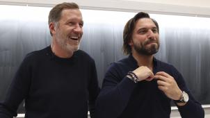 <p>Haben eine Einigung gefunden: PS-Parteichef Paul Magnette und der MR-Vorsitzende Georges-Louis Bouchez.</p>