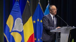 <p>Der Präsident des Brüsseler Regionalparlaments, Rachid Madrane, gehörte zu den Rednern beim Iris-Fest am Samstag.</p>