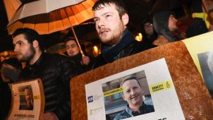 <p>In den letzten Jahren wurden bereits mehrfach Protestaktionen zur Freilassung von Djalali durchgeführt, wie hier 2017.</p>