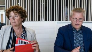 <p>Setzen sich für steigende Einkommen ein: Petra De Sutter und Georges Gilkinet.</p>