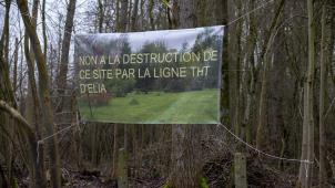 <p>Protest in Seneffe gegen die geplante Hochspannungsleitung „Boucle du Hainaut“</p>