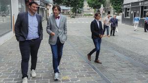 <p>Maxime Degey und Elio Di Rupo</p>