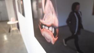 <p>Die unnatürlich verzerrten Selbstporträts von Michael Hooymann dürften so manchen Betrachter schaudern lassen.</p>