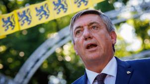 <p>Flanderns Ministerpäsident Jan Jambon bei seiner Ansprache zum 11. Juli.</p>