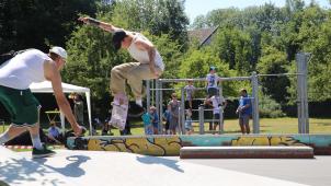 <p>Die Skater in Eupen zeigten ein hohes Niveau.</p>