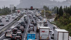 <p>Stau auf der französischen A7, der „Autoroute du Soleil“ in Richtung Marseille</p>