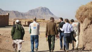 <p>Olivier Vandecasteele (dritter von rechts) könnte dank des Abkommens freigelassen werden und nach Belgien zurückkehren.</p>