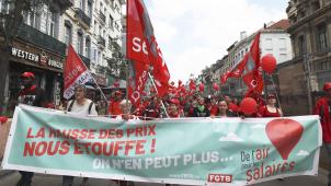 <p>Großdemo am 20. Juni in Brüssel: „Die steigenden Preise erdrücken uns. Wir können nicht mehr.“</p>