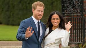 <p>Prinz Harry mit seiner Frau Meghan</p>