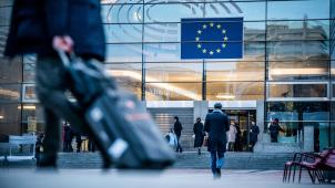 <p>Ein Blick auf den Sitz des Europäischen Parlaments in Brüssel</p>