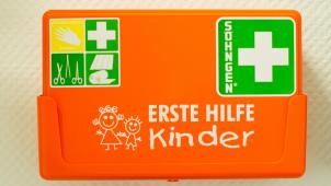 <p>CSC übergibt symbolisch Erste-Hilfe-Koffer an Politiker.</p>