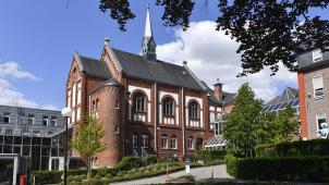 <p>Blick auf das Eupener Krankenhaus Foto: David Hagemann</p>