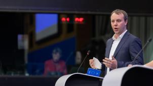 <p>Daniel Freund – deutscher Grünen-Politiker und Mitglied des Europäischen ParlaMENTES ZU gAST BEI eCOLO oSTBELGIEN</p>