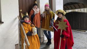<p>Diese Sternsinger waren in der Gemeinde Bütgenbach unterwegs.</p>