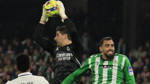 <p>Thibaut Courtois hielt seinen Kasten sauber, aber Real traf vorne auch nicht.</p>