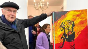 <p>Ex-Ikob-Präsident Walter Miessen wohnte der Vernissage zur Ausstellung „Stilfrei“ bei.</p>