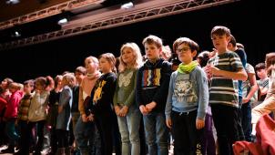 <p>Rund 200 Kinder aus den Primarschulen proben für ihren großen Auftritt</p>