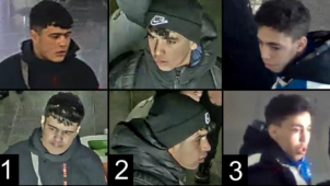 <p>Die Bilder einer Überwachungskamera zeigen die drei Tatverdächtigen.</p>