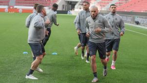 <p>Union Saint-Gilloise (hier Teddy Teuma) fordert Bayer Leverkusen im Viertelfinale der Europa League.</p>
