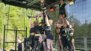 <p>Die grünen Dragoner aus Moresnet zeigen nicht nur im Karneval ihr Können.</p>