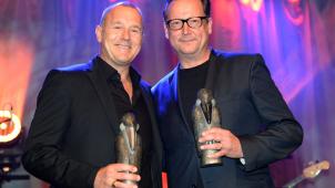<p>Die Schauspieler Heino Ferch (links) und Matthias Brandt beim Krimifestival „Tatort Eifel“ in Daun.</p>