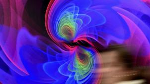 <p>Mit dem unterirdischen „Einstein-Teleskop“ sollen Gravitationswellen (Bild) aus dem Universum aufgespürt und gemessen werden.</p>