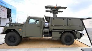 <p>Bei der seit Montag in Le Bourget stattfindenden Luftfahrtmesse werden u. a. Mistral-Raketen ausgestellt.</p>