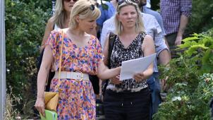 <p>Umweltministerin Céline Tellier besuchte am Dienstag die Unterstadt.</p>