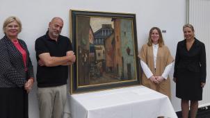 <p>Besuch der litauischen Delegation in Eupen: Zu sehen sind von links Zana Tarase (Leiterin der Ständigen Vertretung Litauens bei der EU), Ralph Cüpper (Fachbereich Kulturerbe des Ministeriums), Ministerin Isabelle Weykmans und Vida Gražienė (Kulturattaché der Ständigen Vertretung Litauens bei der EU).</p>