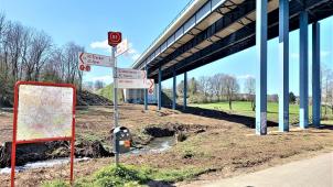 <p>Im Zuge des Abrisses der Haarbachtalbrücke müssen diese Rad- und Wanderwege gesperrt werden.</p>