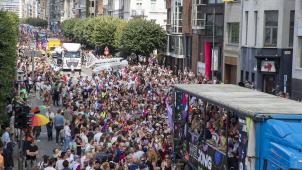 <p>Die Pride Parade am Samstag in Antwerpen.</p>